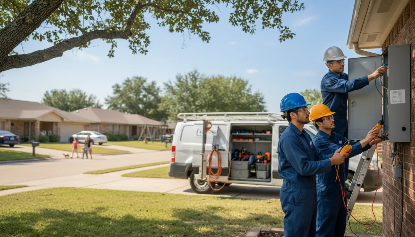 Certified electrician providing emergency electrical services in Trafalgar, IN